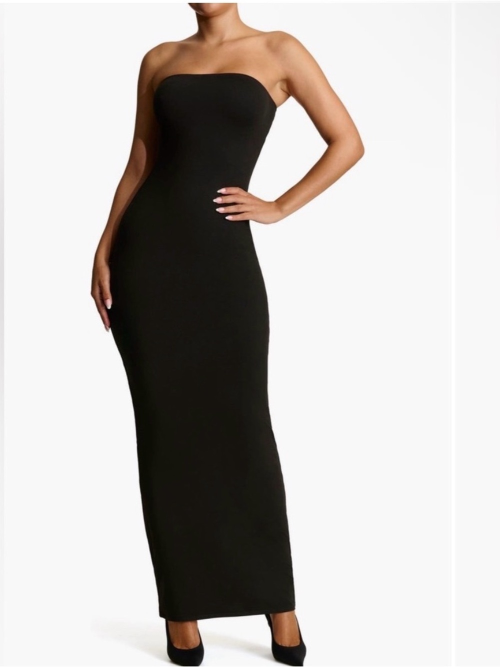 Nordstrom Strapless Black Bodycon Maxi Dress